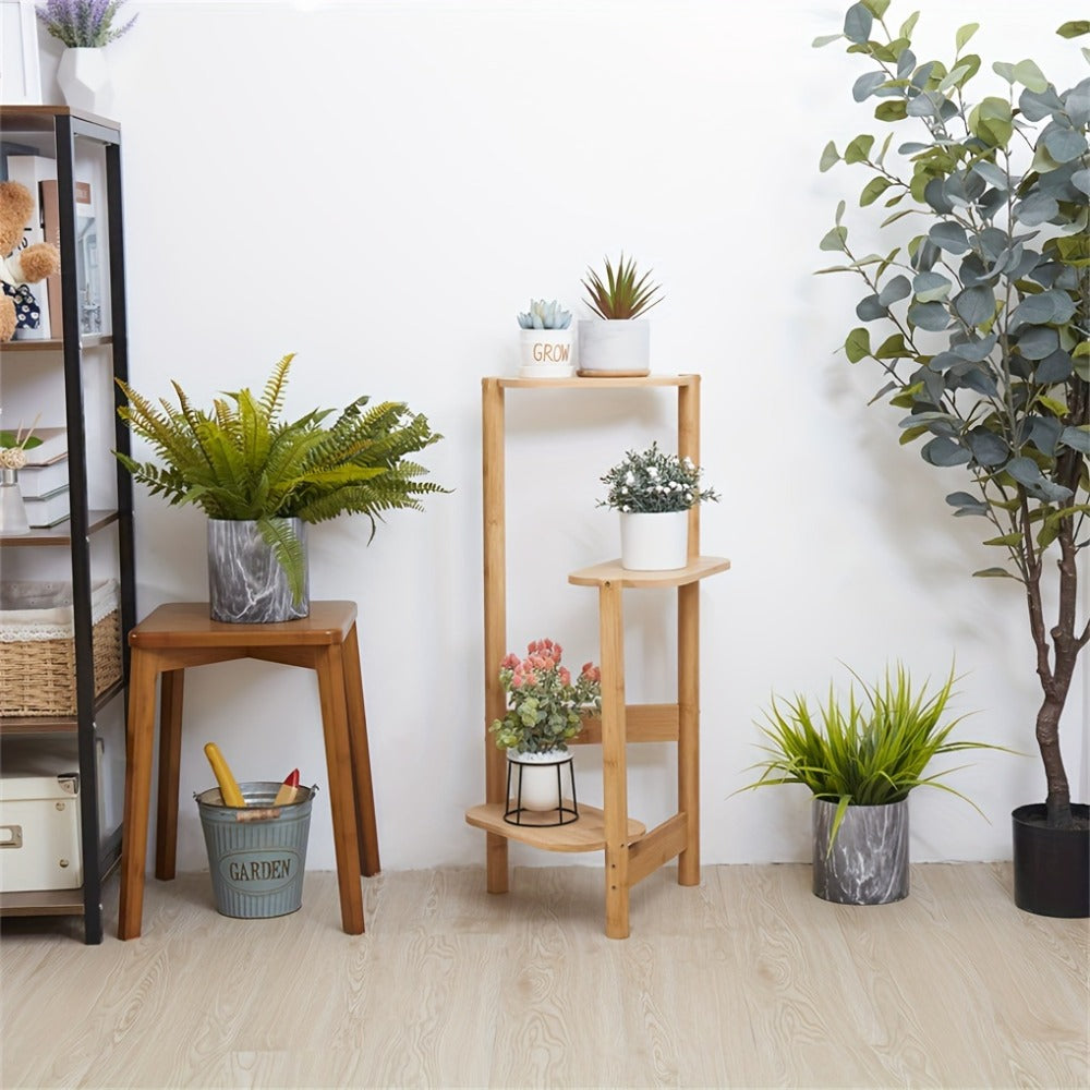 3-Tier Bamboo Corner Plant Stand product detail 6
