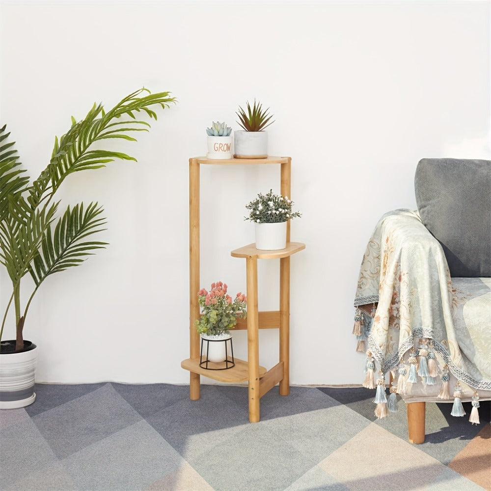 3-Tier Bamboo Corner Plant Stand product detail 3