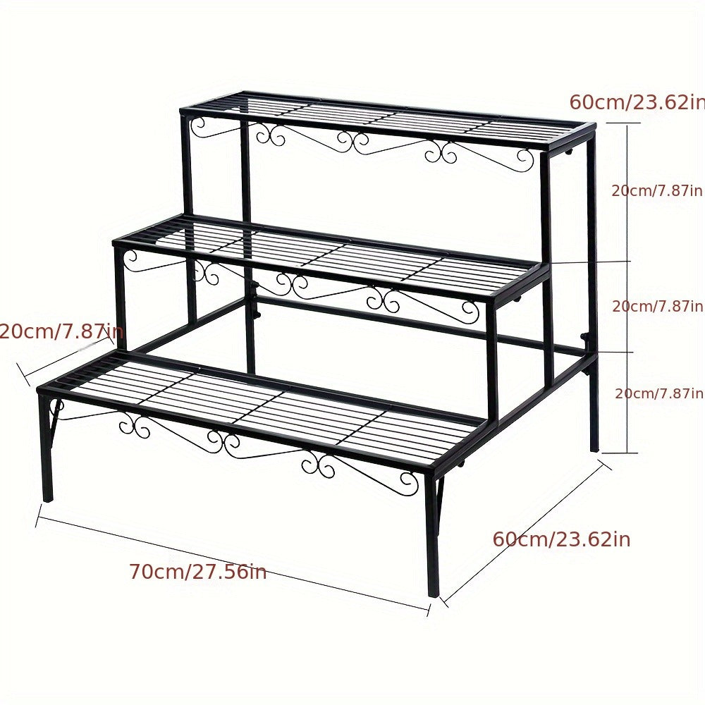 3-Tier Metal Corner Plant Stand product detail 3