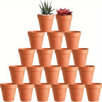 -Piece Terracotta Plant Pots for the stated outdoor use