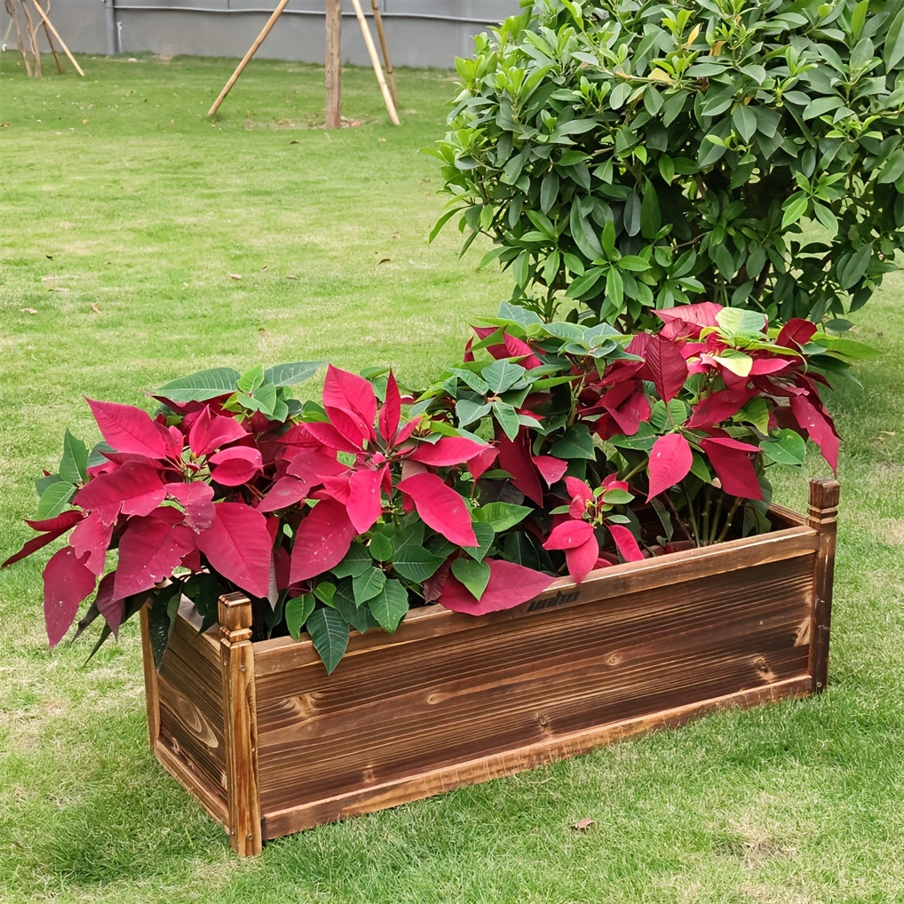 Raised Garden Planter Box Made of Wood for Flowers And Vegetables, Suitable for Indoor And Outdoor Use