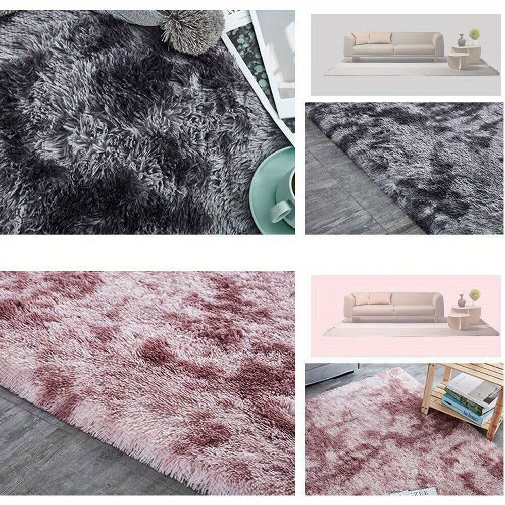 300cm Grey Large Soft Plush Area Rug - bedrooms, playrooms and living – product detail angle