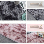 300cm Grey Large Soft Plush Area Rug - bedrooms, playrooms and living – product detail angle
