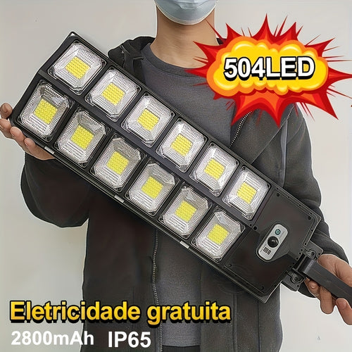 1 Pack Super Bright 504 LED Solar Light, Outdoor Street Light, Daylight 3 Modes, Garden Lighting with Motion Sensor Flood Yard Lights