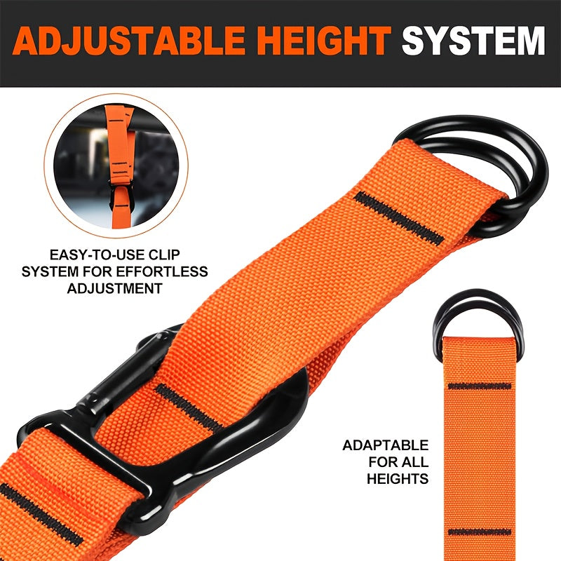 Heavy-Duty Pull-Up Assistance Bands with a Capacity of 136.08KG, Designed for Workouts That Include Foot Rests And Adjustable Height for Strength Training And Gym Use