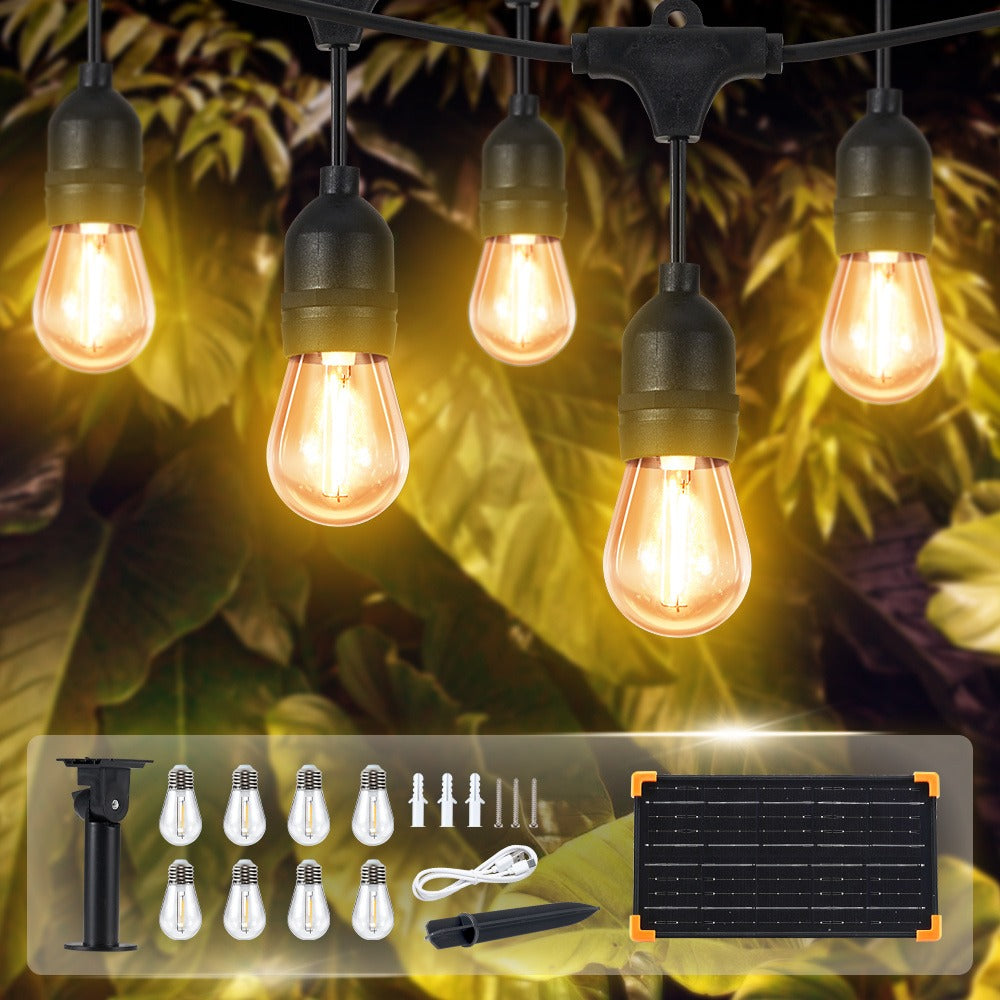 30m Solar Festoon Lights - 30 Bulbs and 8 Lighting Modes – alternate product view