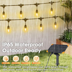 30m Solar Festoon Lights - 30 Bulbs and 8 Lighting Modes – product detail angle
