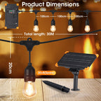 30m Solar Festoon Lights - 30 Bulbs and 8 Lighting Modes – additional product view 10