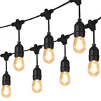30m Solar Festoon Lights - 30 Bulbs and 8 Lighting Modes – close-up product details