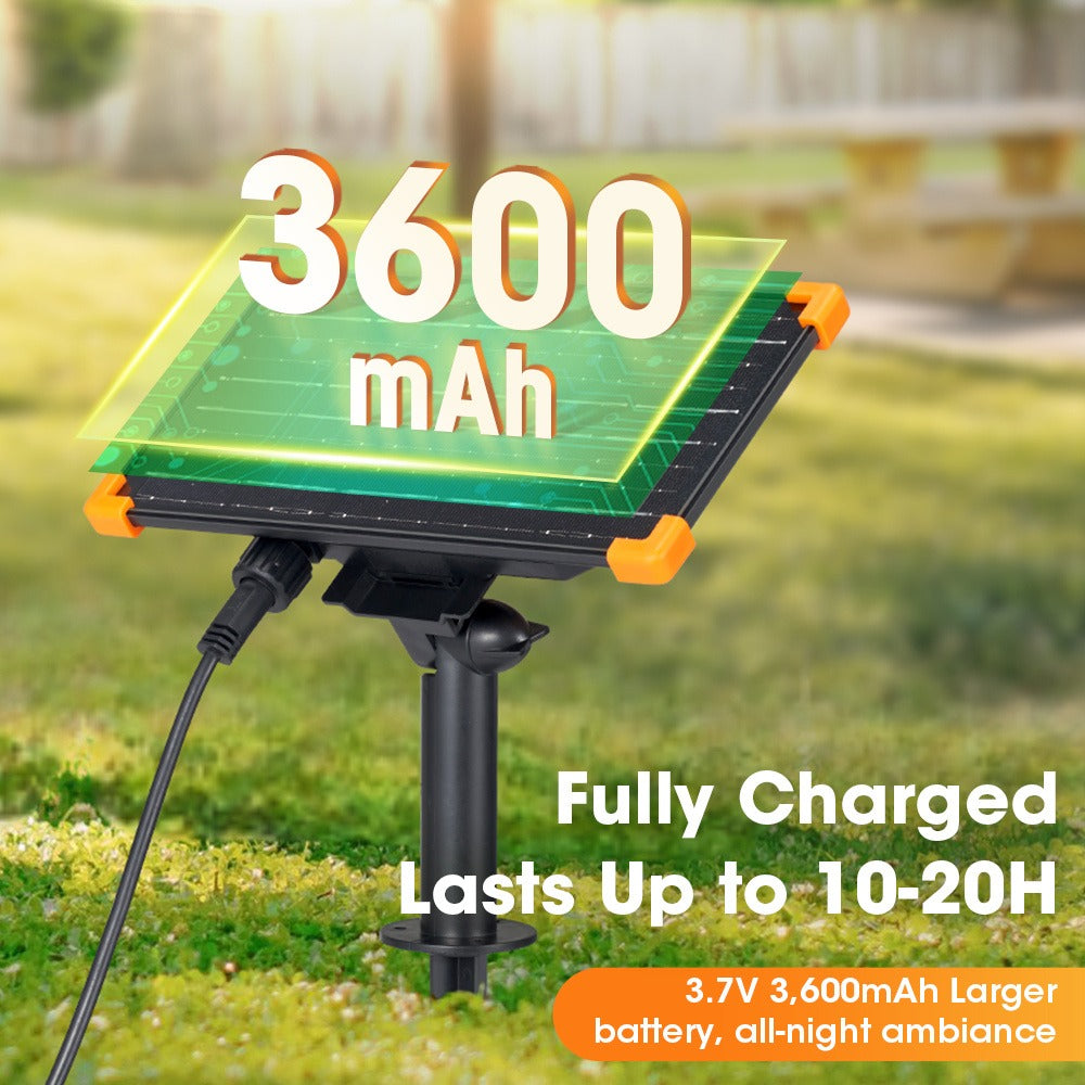 30m Solar Festoon Lights - 30 Bulbs and 8 Lighting Modes – feature reference