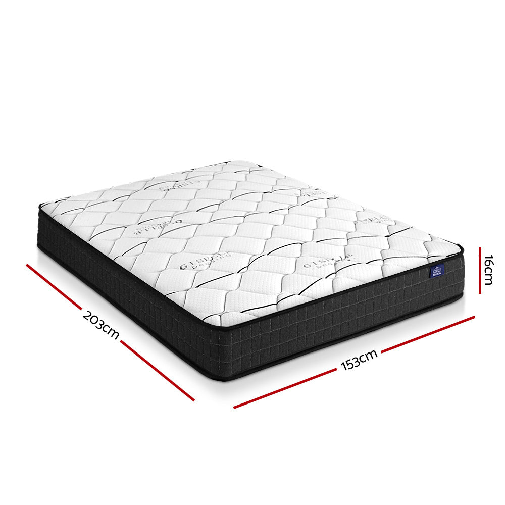 Giselle Mattress Queen Double King Single Bed Size Firm Foam Bonnell Spring 16cm