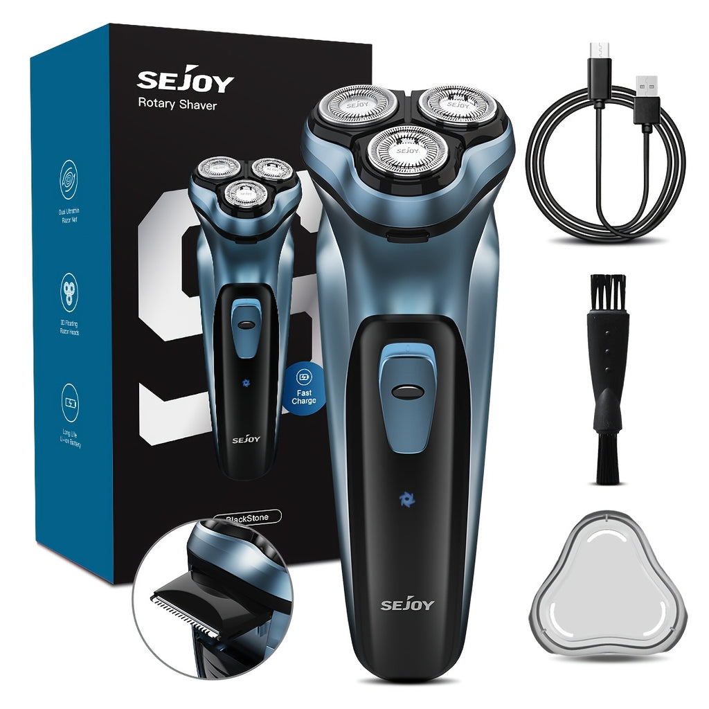 Electric Razor for Men, Electric Shaver for Men Face, Wet Dry Rechargeable Shaver with Pop Up Trimmer