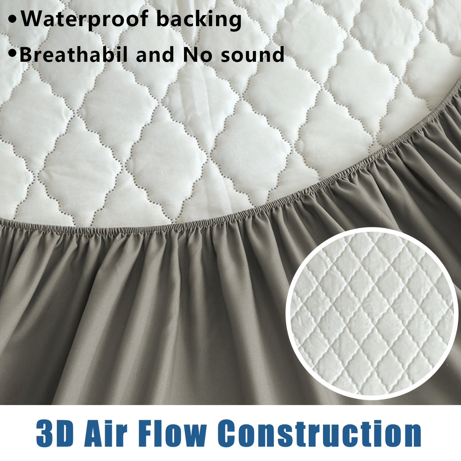 1pc/set Waterproof Mattress Protective Cover- Ultra Soft And Breathable Mattress Protective Cover, Waterproof Mattress Protective Cover That Fits Snugly Between Bed Sheets, Suitable for Room Decoration, Bedrooms, Guest Rooms, (excluding Pillowcases)