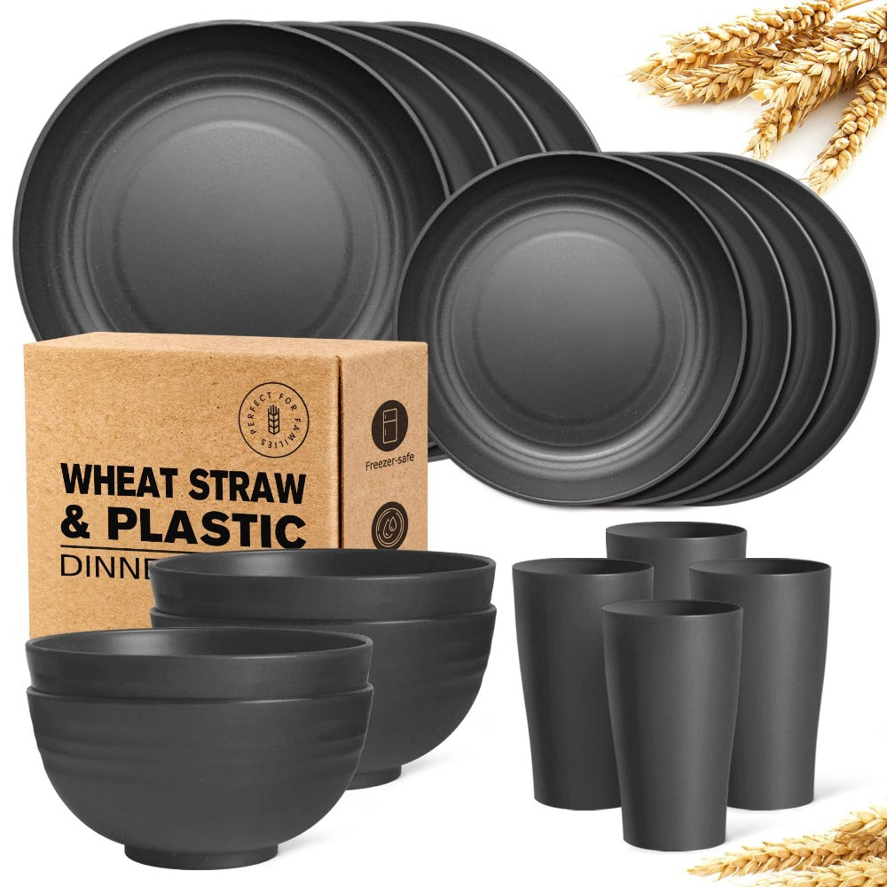 32pcs Lightweight Unbreakable Tableware Set - daily meals, camping – additional product view