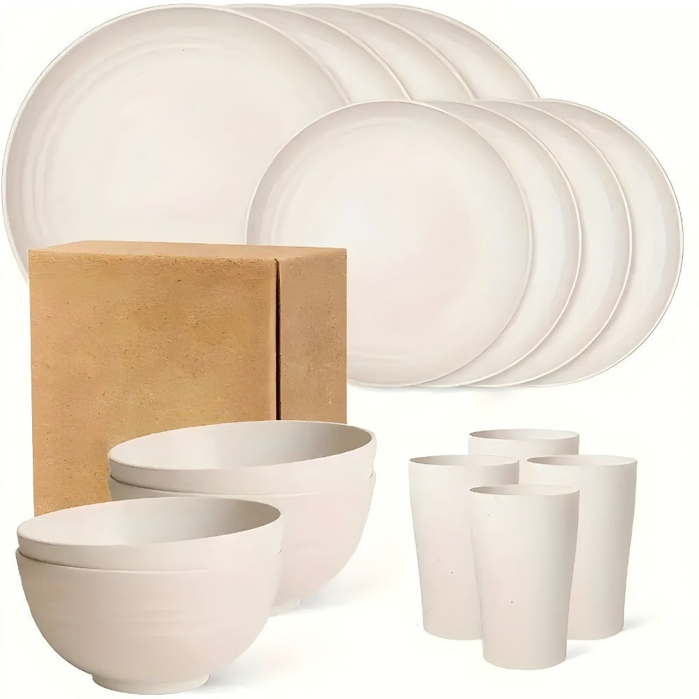 32pcs Lightweight Unbreakable Tableware Set - daily meals, camping – additional product view 13