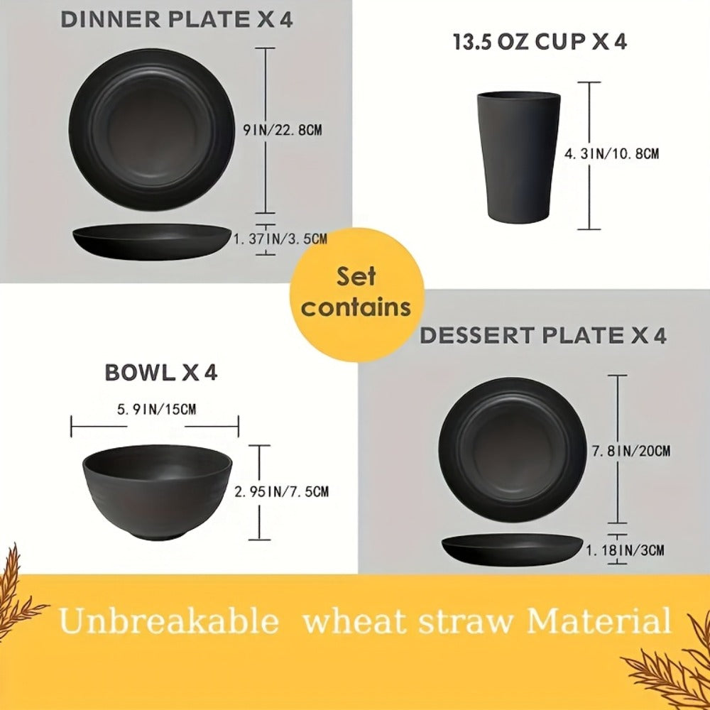Wheat Straw Dinnerware Set detail view 13 for Australian shoppers