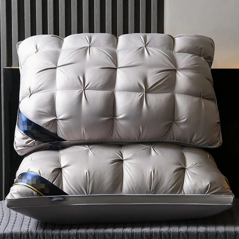 1/2pcs Of Sleep Bread Pillow, Hotel Quality Fiber Filled, Breathable Outer Cover, Suitable for Home And Hotel Use, Fluffy Pillow Suitable for Bed, Outdoor, Sofa, Hotel Pillows, Minimalist Decor, Contemporary Design, Quilted Stitching
