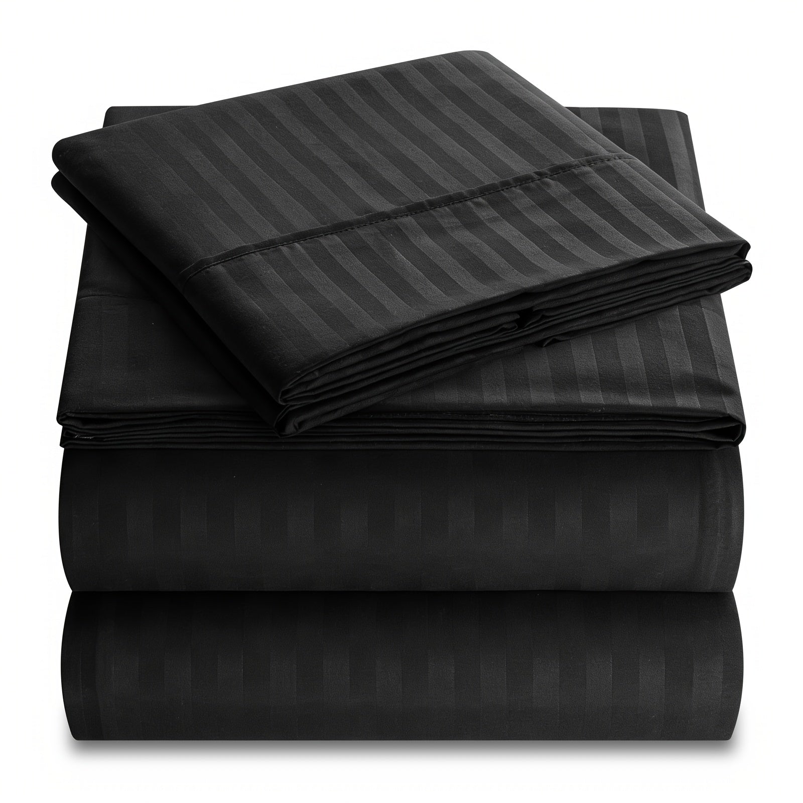 Lightweight Luxury Striped Deep-Pocket Sheet Set - bedrooms, dorms – additional product view 48