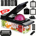 Manual Slicer with 8 Stainless Steel Blade Heads Egg Separator for Fruit Vegetables Carrot Potato Onion
