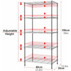 Heavy-Duty Metal Storage Shelving Unit detail view 4 for Australian shoppers