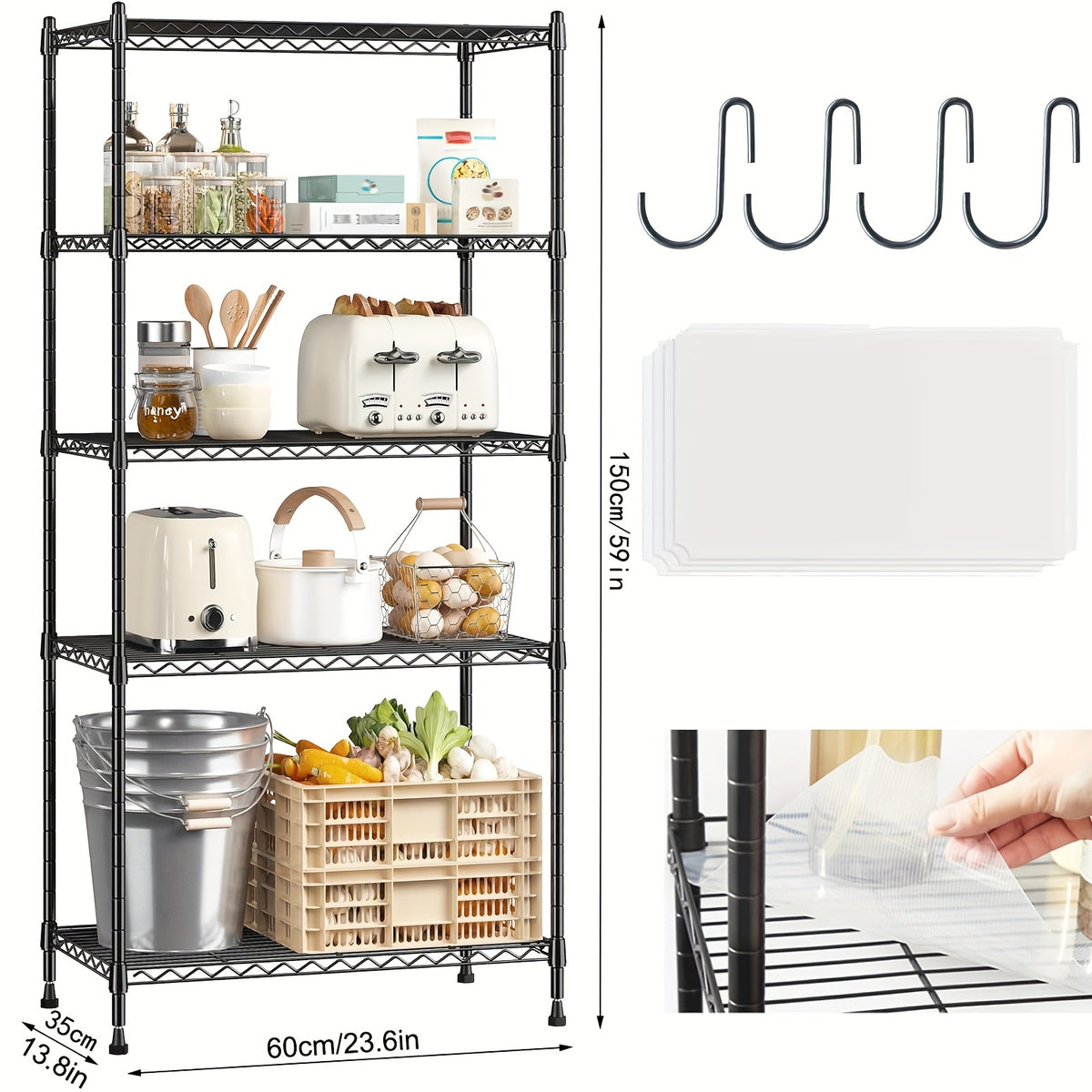 Heavy-Duty Metal Storage Shelving Unit detail view 20 for Australian shoppers