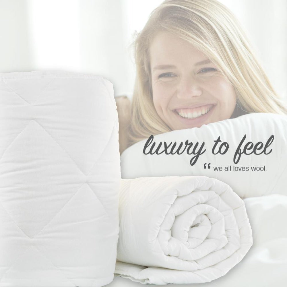 350GSM Australian Wool Quilt – Comfortable Bedroom Doona – alternate product view