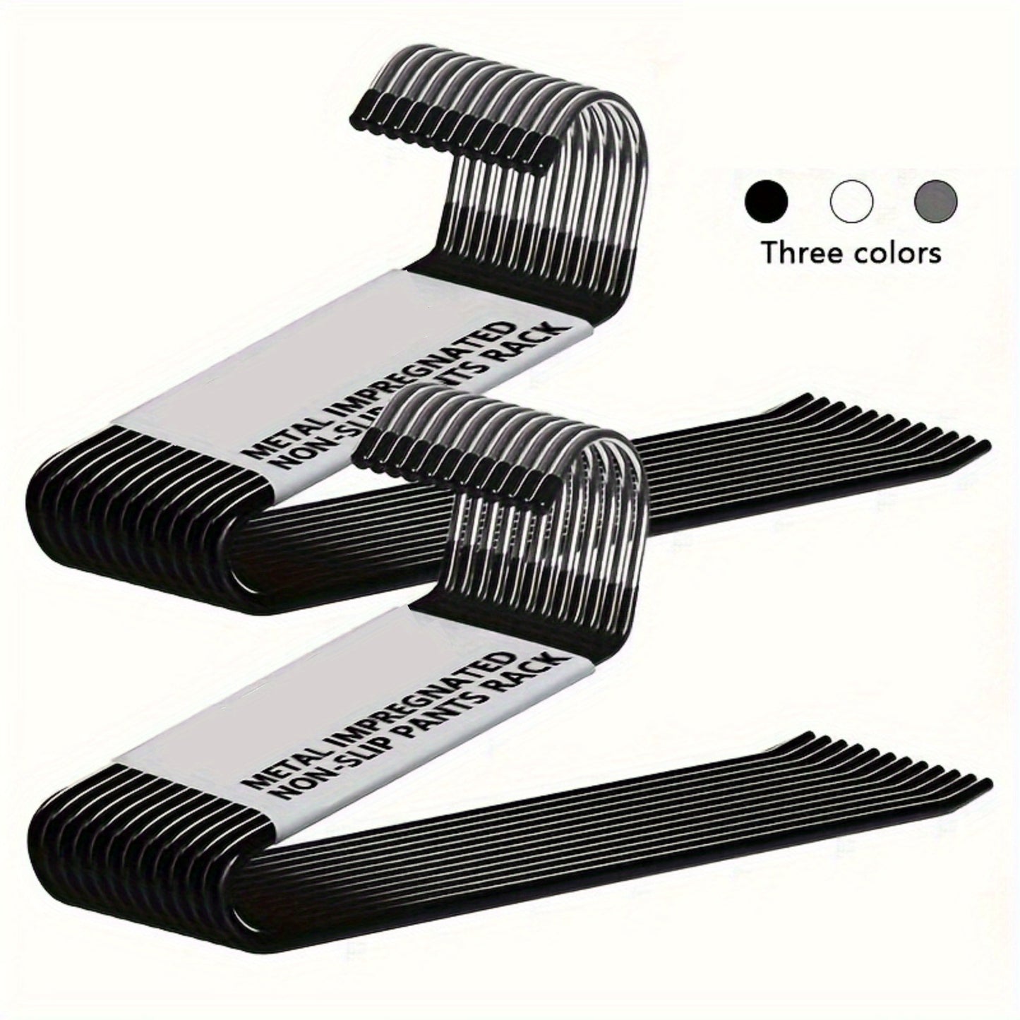 Set of 5 Sturdy Metal Z-Shaped Hangers Designed to Save Space, Perfect for Both for Home And Retail Use, Ideal for Organizing Clothes in Your Wardrobe with a Modern Nonslip Design