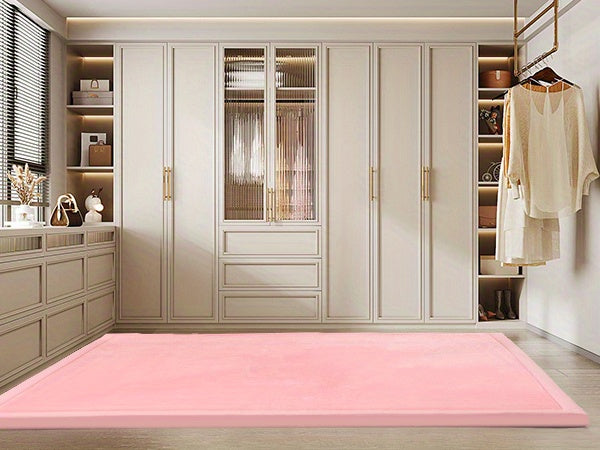 [Japanese crawling mat] 1pc Coral Velvet Memory Foam Tatami Mat - 3cm Thick Non-Slip, Soft Gray Area Mat for Kids Playroom, Nursery, Yoga & Living Room, Large Sizes Available for Christmas and Halloween