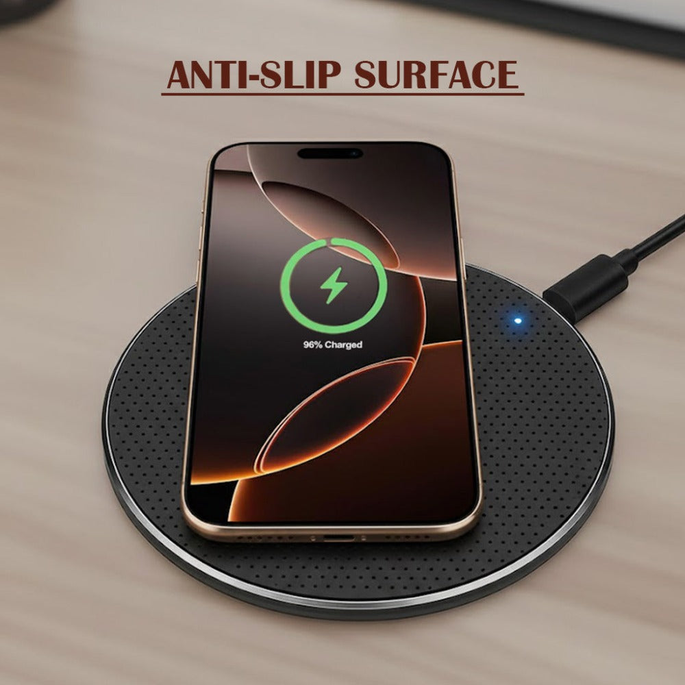 35W Fast Wireless Charging Pad - phones, earbuds and desk charging – alternate design view