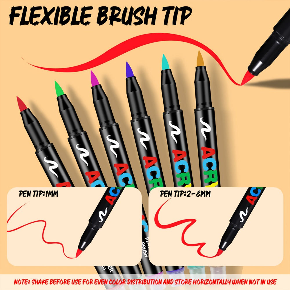 36 Colors Dual Tip Art Marker Set for Art and Craft Projects – close-up product details