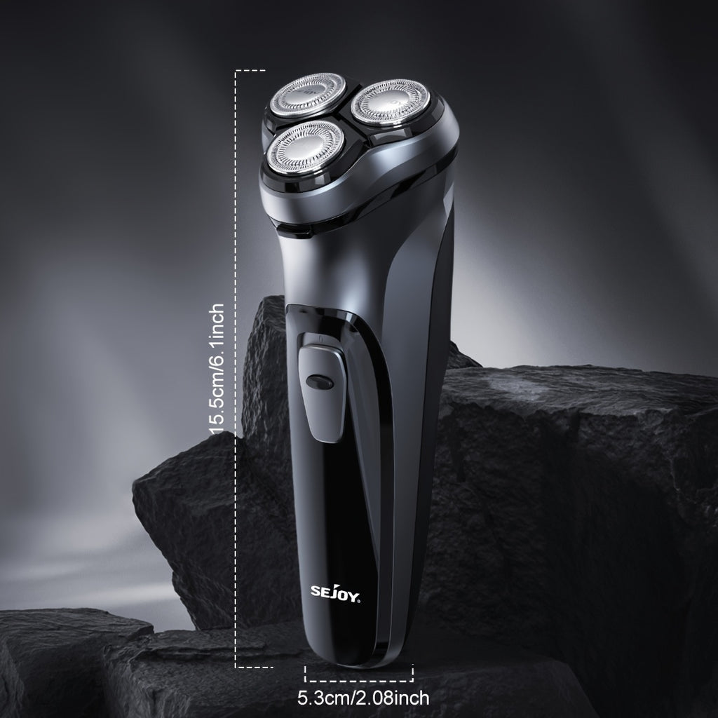 Blade Head Sold Separately Electric Razor for Men, SEJOY Electric Shaver for Men Face, Rechargeable Wet Dry Shaver with Pop Up Trimmer, 1 Hour Fast Charging, 3D Floating Head, LCD Power Indicator