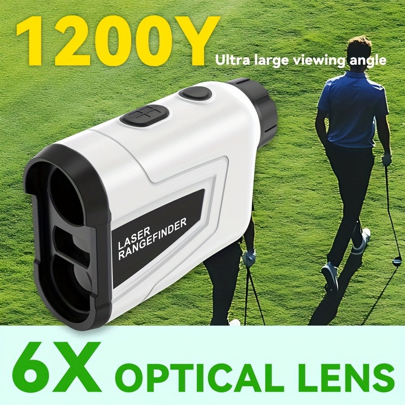 1097.28meter 6X Magnification Laser Golf RangeFinder for Golf Accurate Slope Switch Pulse Vibration Target Lock Trajectory Compensation Continuous Measurement Angle Measurement Lithium Battery Type-C Rechargeable Battery
