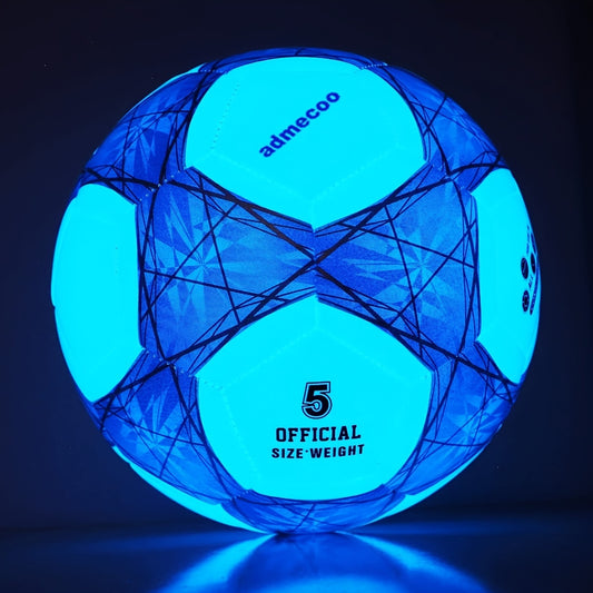 Glow-In-The-Dark Soccer Ball Sizes 3/4/5, Featuring Glowing Stars for Indoor And Outdoor Training, Includes a Pump And Needle, Perfect for Men's Street Football Games., Outdoor Soccer Ball | Star Pattern Ball | Durable Stitched Ball, Soccer Accessories
