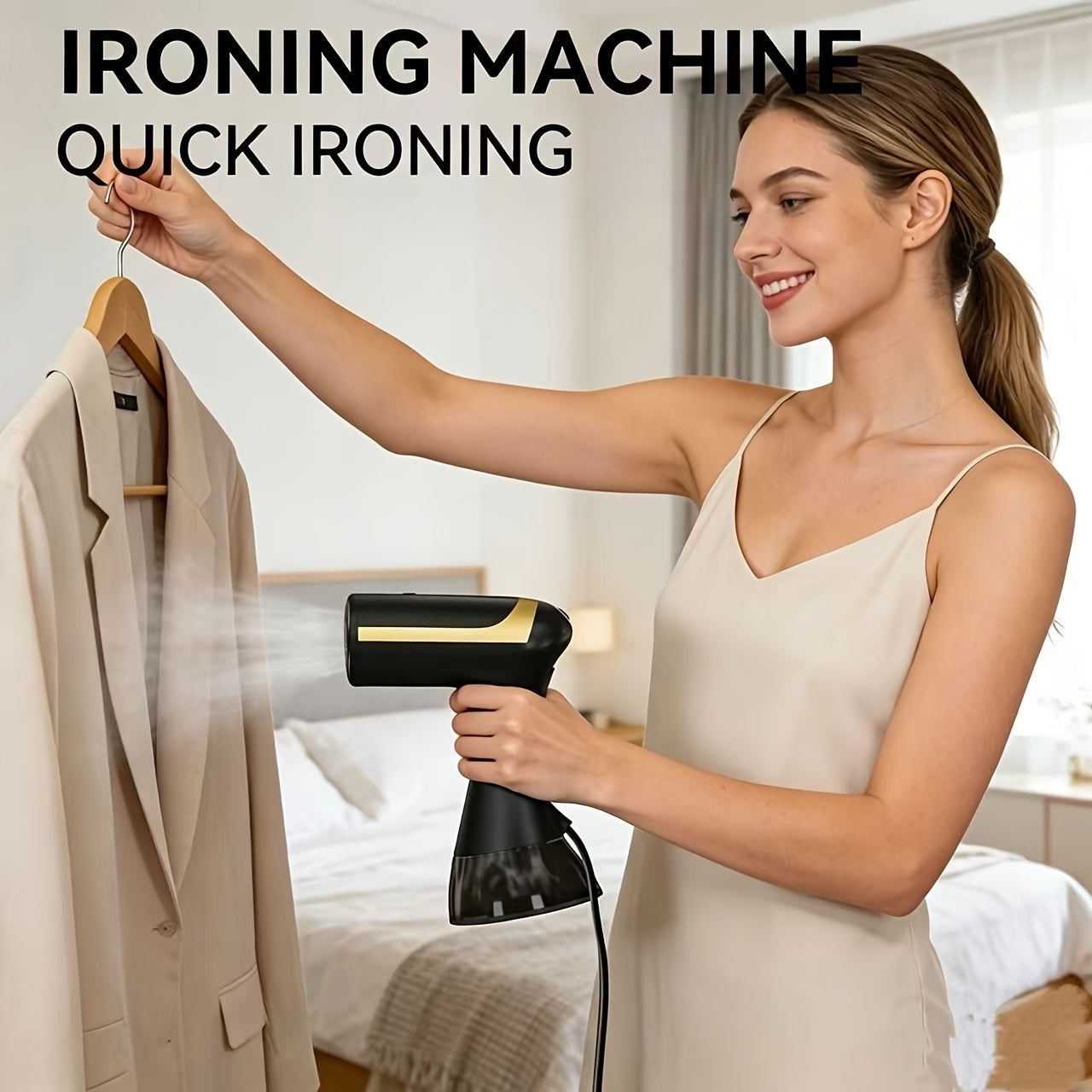 1700W Handheld Garment Steamer, Fast Heating And Wrinkle Removal, 335Ml, Compact And Portable, Suitable for All Fabrics, Ideal for Home And Travel