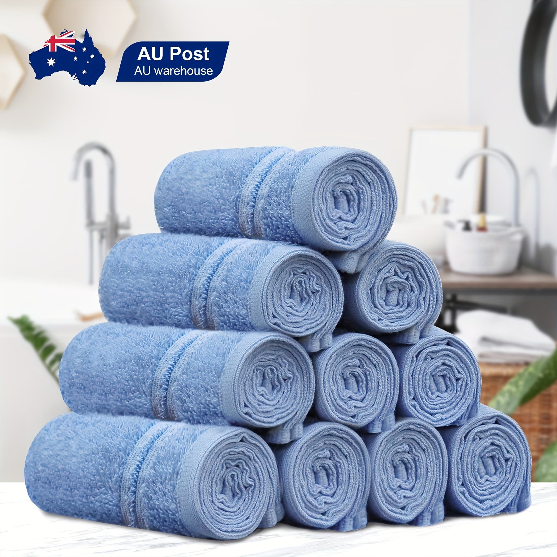 10-Piece Cotton Bath Towel Set - Quick-Dry for Practical Everyday – additional product view 38