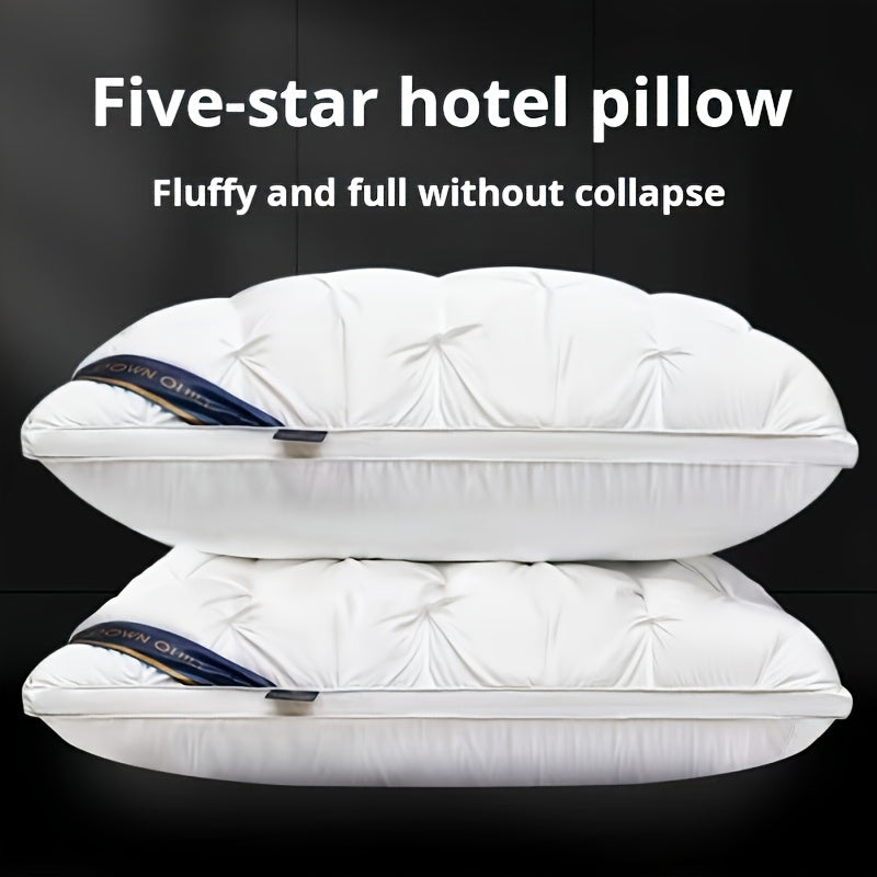 [Luxury Hotel Pillow] Luxury Hotel Quality Pillow, 48.26X73.66 cm | High Quality Soft Down Alternative Filling, Suitable for Back, Abdomen Or Side Sleeper Sleepers, And Pregnant Women, Polyester, Hand Wash Only