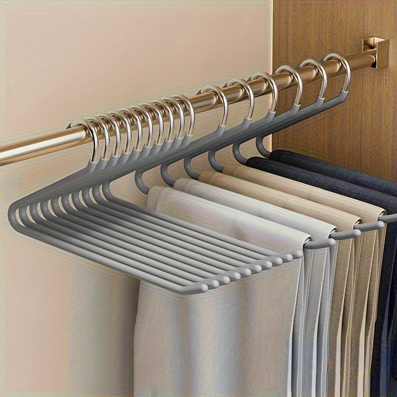 Set of 5 Sturdy Metal Z-Shaped Hangers Designed to Save Space, Perfect for Both for Home And Retail Use, Ideal for Organizing Clothes in Your Wardrobe with a Modern Nonslip Design