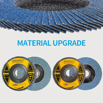 10-30pcs Flap Discs 5inch -125mm for Grinder Sanding Grinding Wheels 60/80 Grit Grinding Discs Abrasives Grinder Disc for Metal Rust Removal Finishing (Blue)