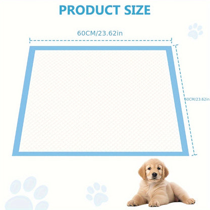 Extra Large Wee Wee Pads Super Absorbent Dog Cat Disposable Diaper Extra Large Thick Deodorant Puppy Pet Urine Diaper Pad Mat Cat Litter Toilet Dogs Products, Dog/Cat Pee Pads 60X60Cm Blue Pink