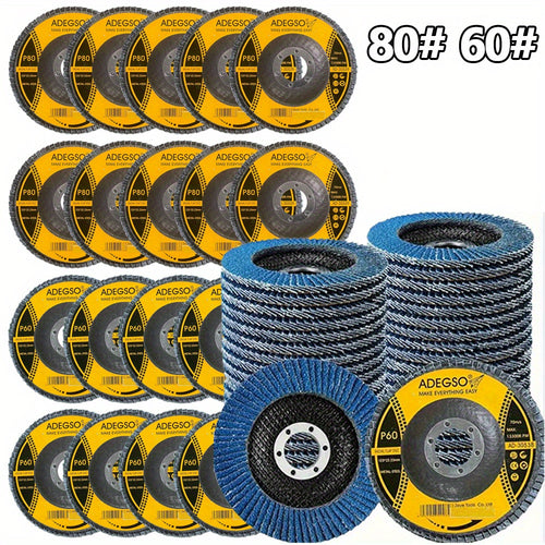 10-30pcs Flap Discs 5inch -125mm for Grinder Sanding Grinding Wheels 60/80 Grit Grinding Discs Abrasives Grinder Disc for Metal Rust Removal Finishing (Blue)