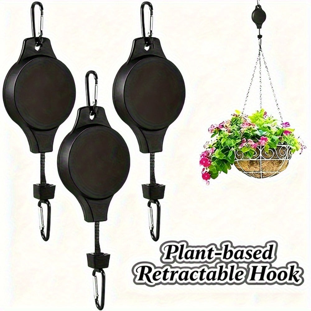 3pcs Adjustable Plant Hanger - Black for Australian Homes – main product view