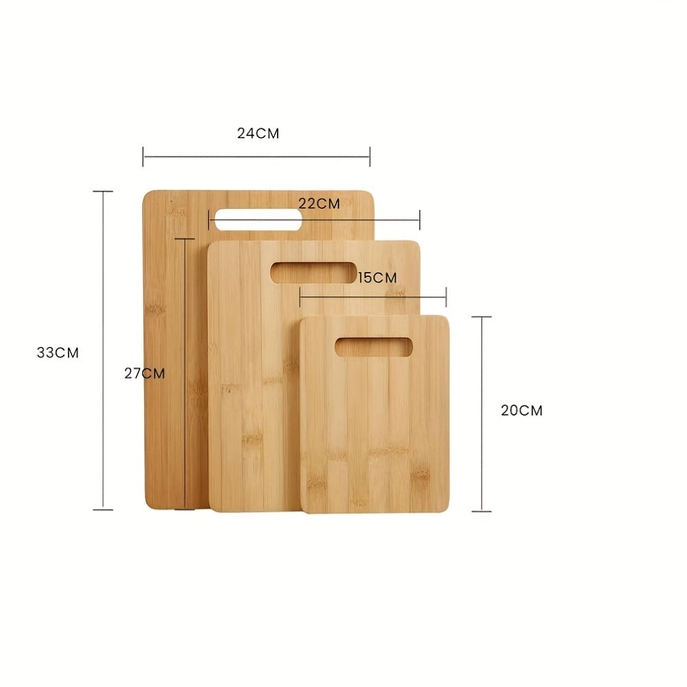 3pcs Bamboo Serving and Chopping Board Set - kitchen preparation and – feature reference