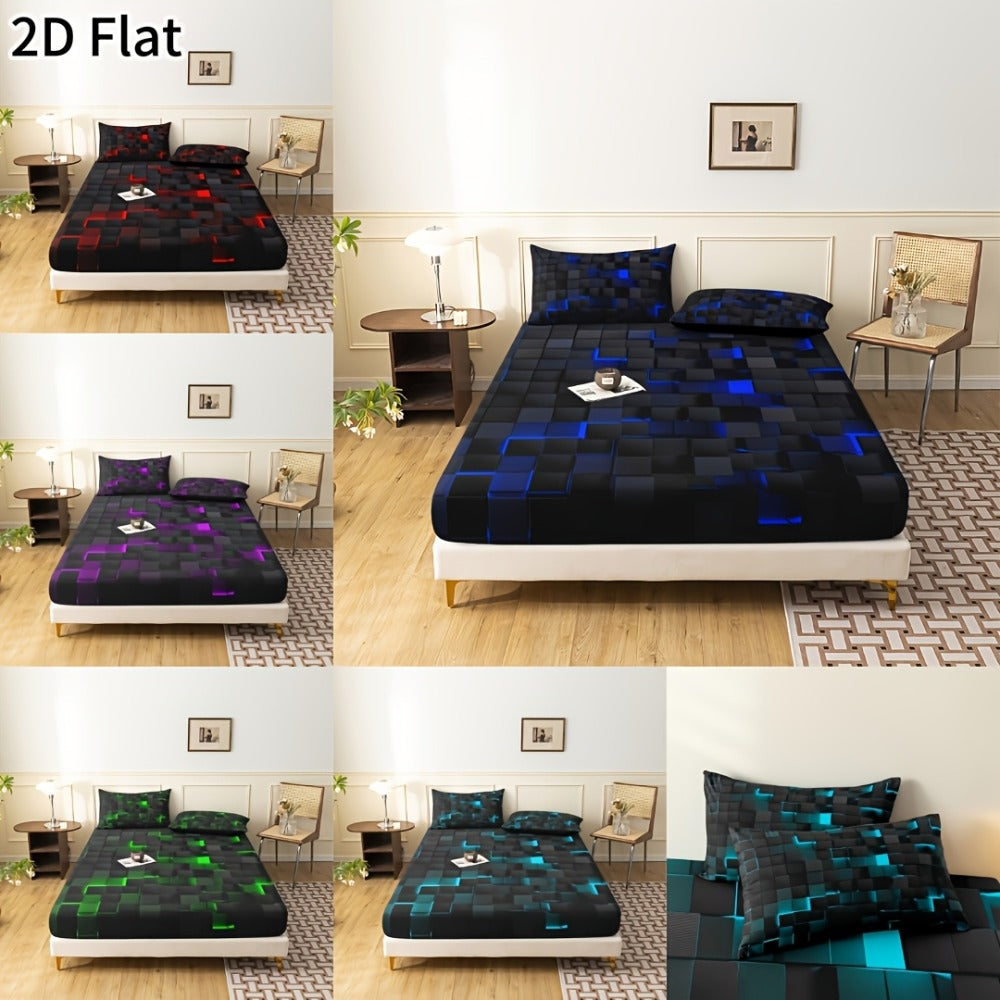 Geometric Fitted Sheet Set detail view 2 for Australian shoppers