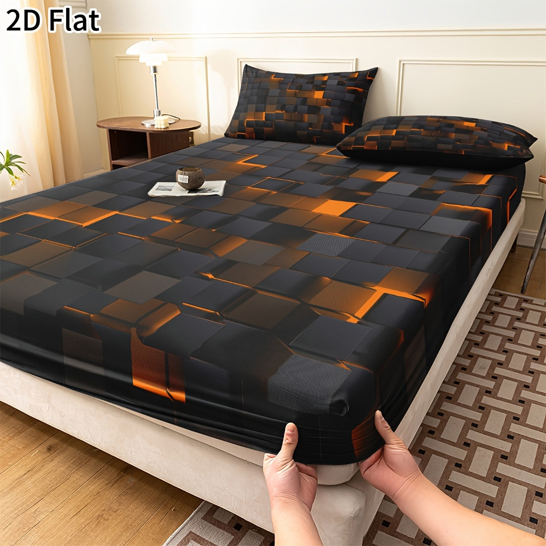 Geometric Fitted Sheet Set detail view 20 for Australian shoppers