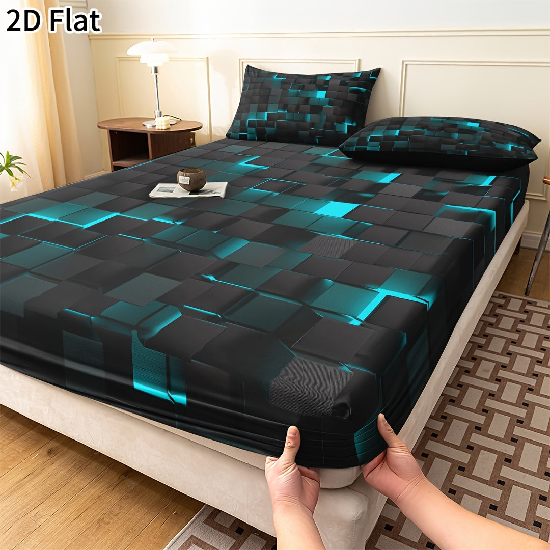 Geometric Fitted Sheet Set detail view 21 for Australian shoppers