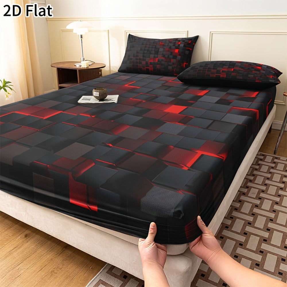 Geometric Fitted Sheet Set detail view 3 for Australian shoppers