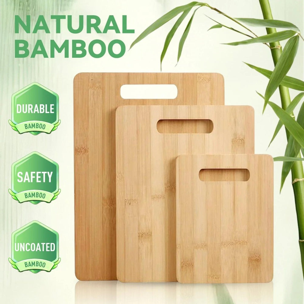 3pcs Reversible Bamboo Cutting Board Set - kitchen food preparation – alternate product view