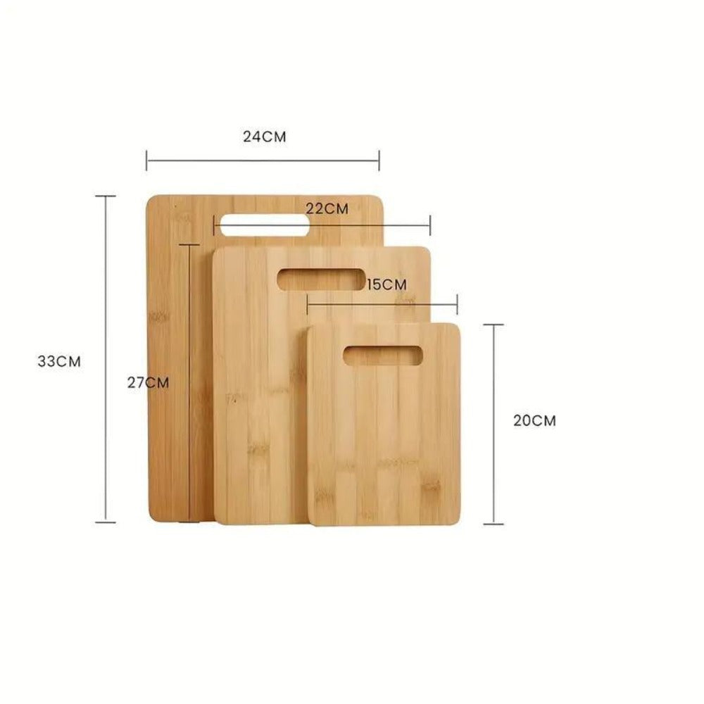 3pcs Reversible Bamboo Cutting Board Set - kitchen food preparation – additional product view 12