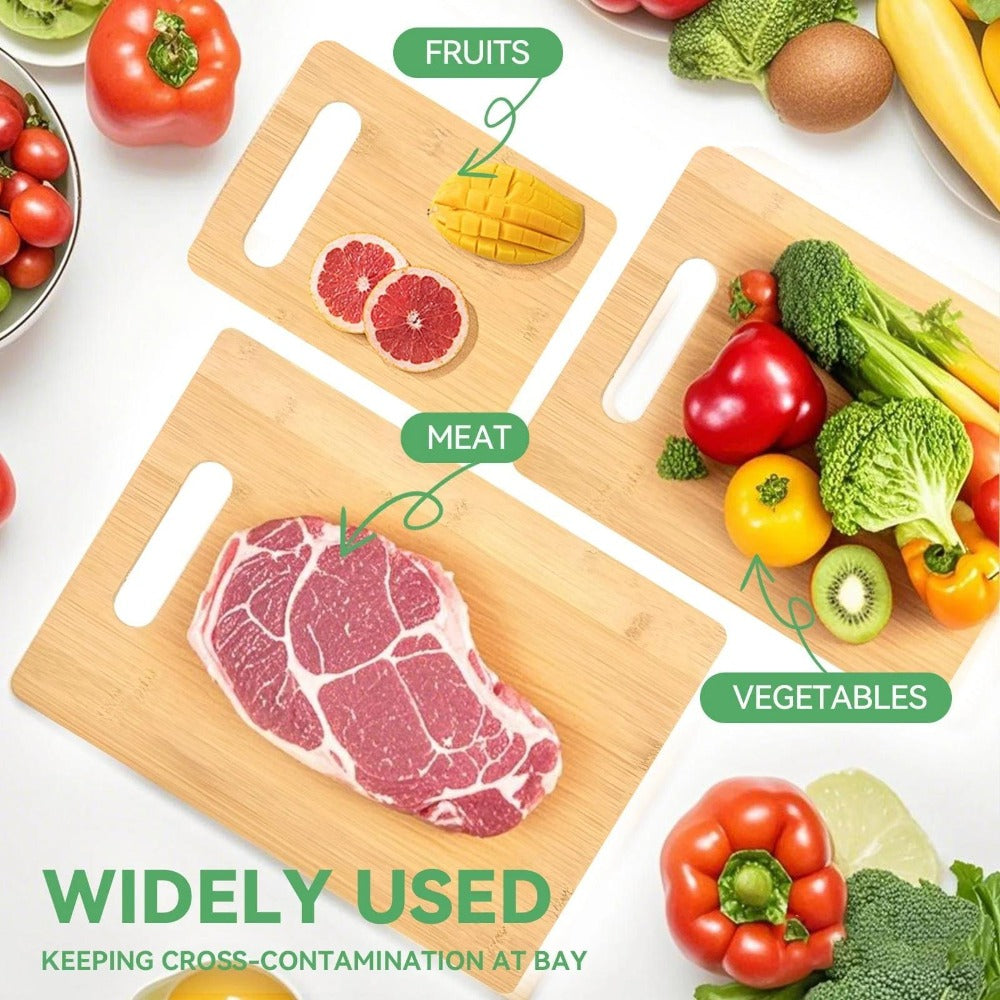 3pcs Reversible Bamboo Cutting Board Set - kitchen food preparation – additional product view 18
