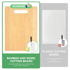 3pcs Reversible Bamboo Cutting Board Set - kitchen food preparation – close-up product details